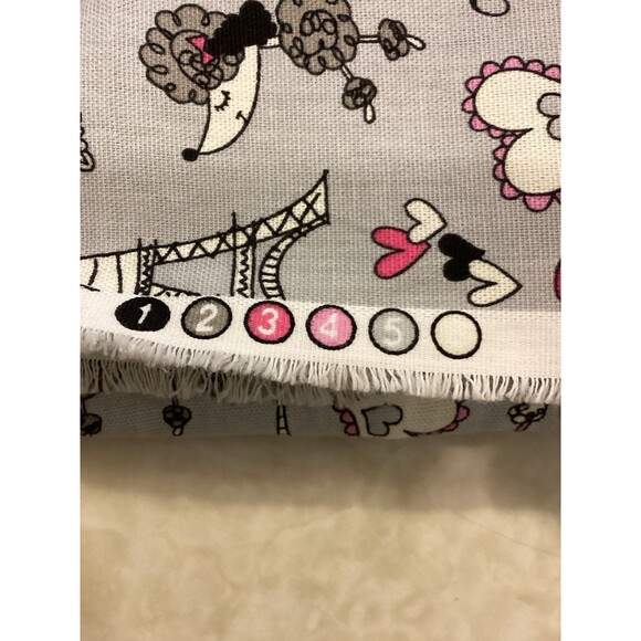 1 Yd X 45” Wide Cotton home decor HOME SEASONS Fabric Puppy Love French Poodle - Picture 3 of 3